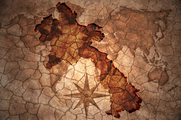 vintage laos map