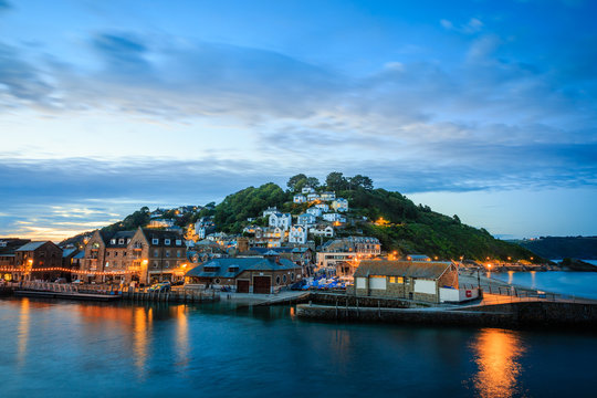 Looe bei Nacht, Cornwall - England