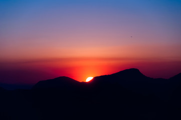Sunset over Mountains