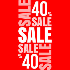 Sale word cloud, discount banner