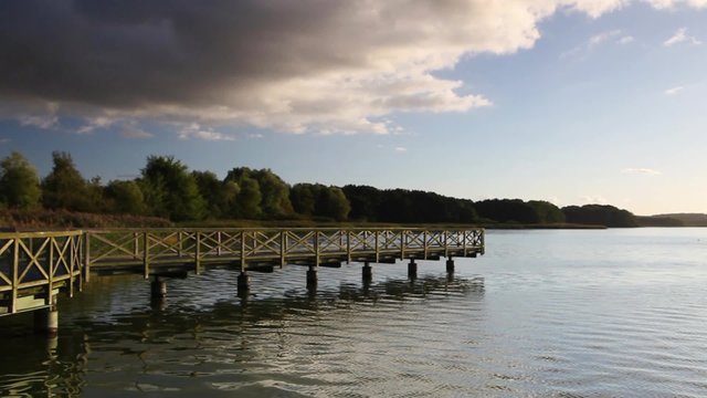 Wooden jetty in Binz city, Ruegen Island, Germany