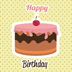 Happy birthday card design.