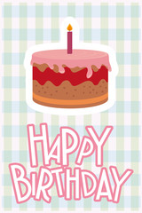 Happy birthday card design.