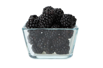 Blackberry in a glass cup