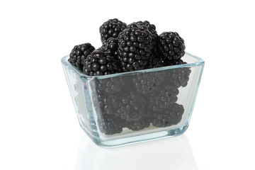 Blackberry in a glass cup