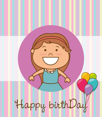 Happy birthday card design.