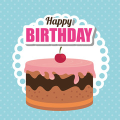 Happy birthday card design.