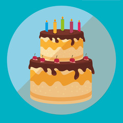 Happy birthday card design.