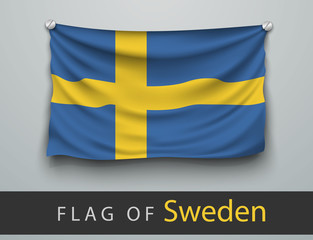 FLAG OF sweden union battered