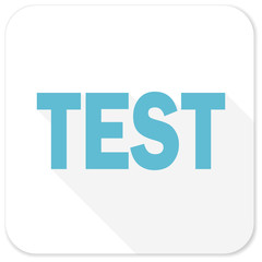 test blue flat icon