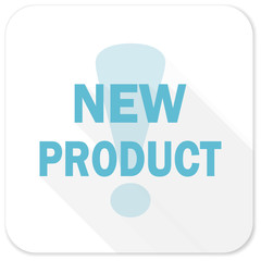 new product blue flat icon