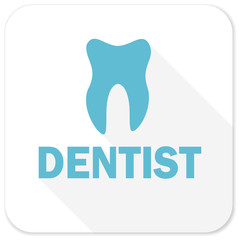 dentist blue flat icon