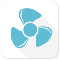 fan blue flat icon
