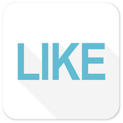 like blue flat icon