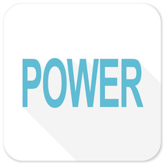 power blue flat icon