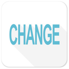 change blue flat icon