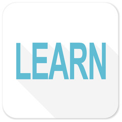 learn blue flat icon