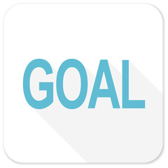 goal blue flat icon