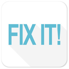 fix it blue flat icon