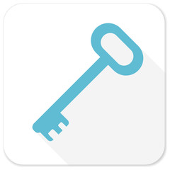 key blue flat icon