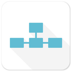 database blue flat icon