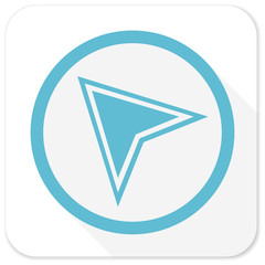 navigation blue flat icon