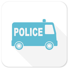 police blue flat icon