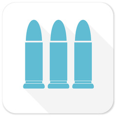 ammunition blue flat icon