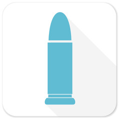 ammunition blue flat icon