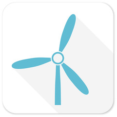 windmill blue flat icon