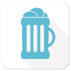 beer blue flat icon