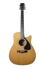 Obraz premium Acoustic guitar isolated on white