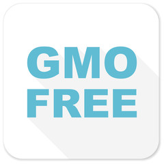 gmo free blue flat icon