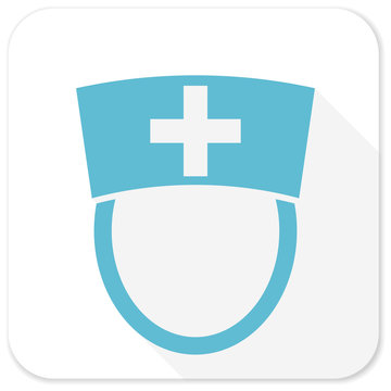 nurse blue flat icon
