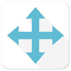 arrow blue flat icon