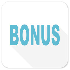 Fototapeta premium bonus blue flat icon