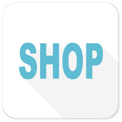 shop blue flat icon