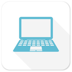 computer blue flat icon