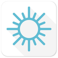 sun blue flat icon