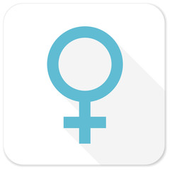 Fototapeta premium female blue flat icon