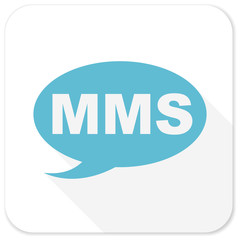 mms blue flat icon