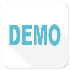 demo blue flat icon