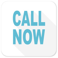 call now blue flat icon