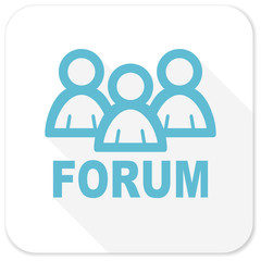 forum blue flat icon