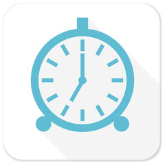 alarm blue flat icon