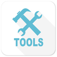 Fototapeta premium tools blue flat icon