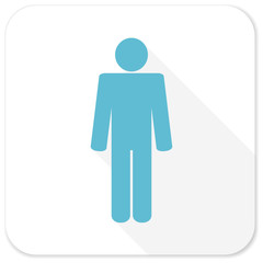 male blue flat icon