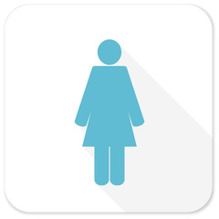 female blue flat icon