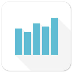 graph blue flat icon