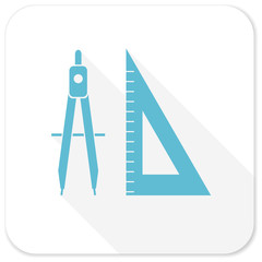 learning blue flat icon